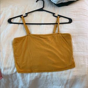 Mustard yellow crop top